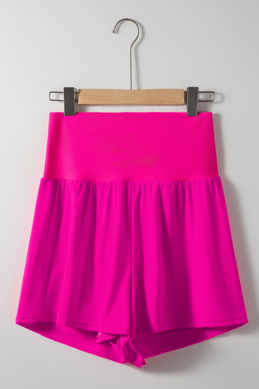 Pocketed Wide Waistband Shorts