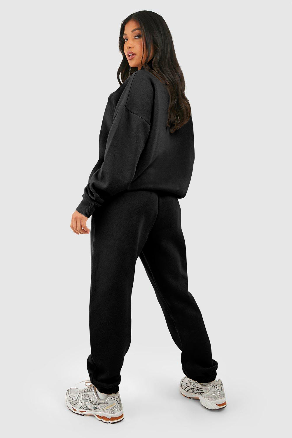 Half-Zip Ribbed Loose Tracksuit