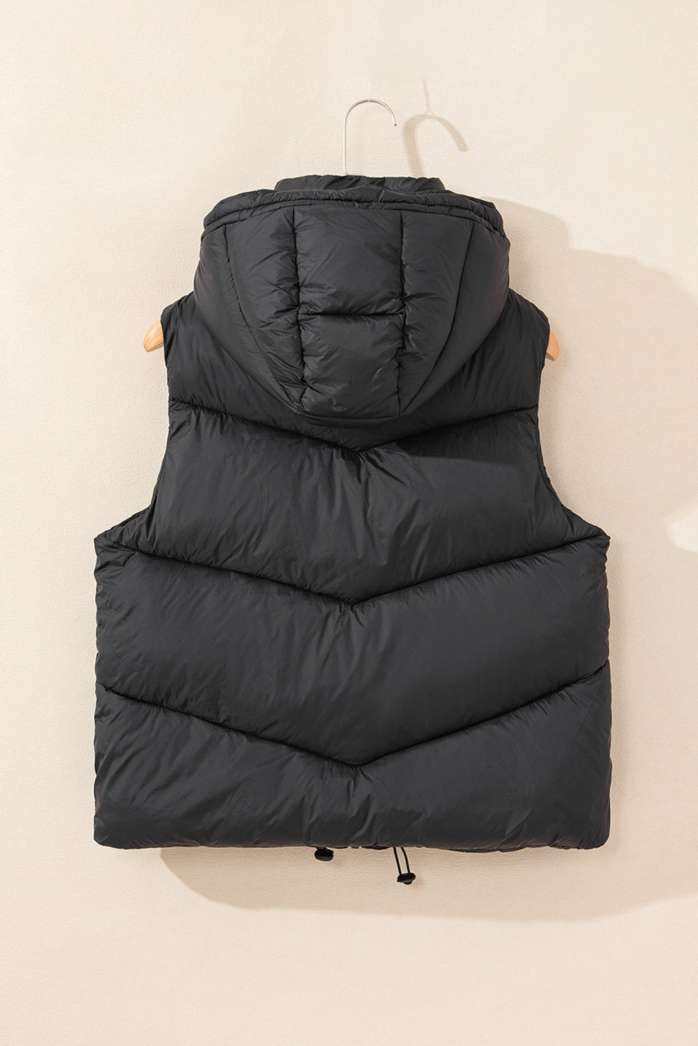 Sleek Quilted Puffer Hooded Vest