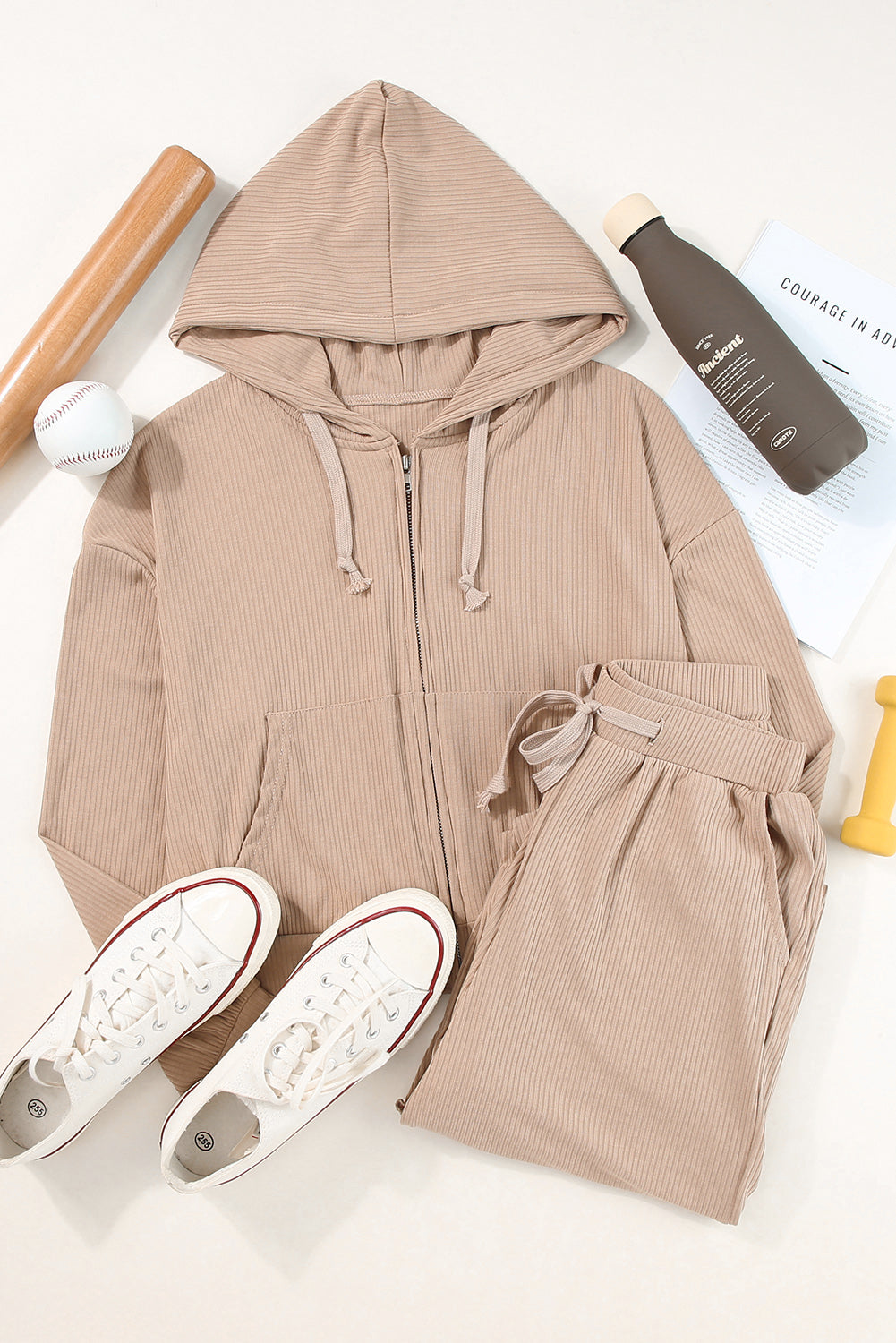 Zip-Up Hoodie & Pants Active Set