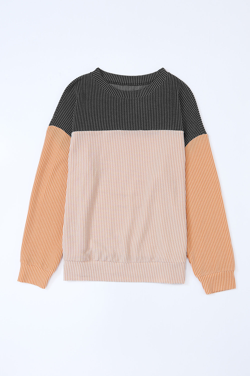 Color Block Ribbed Long Sleeve