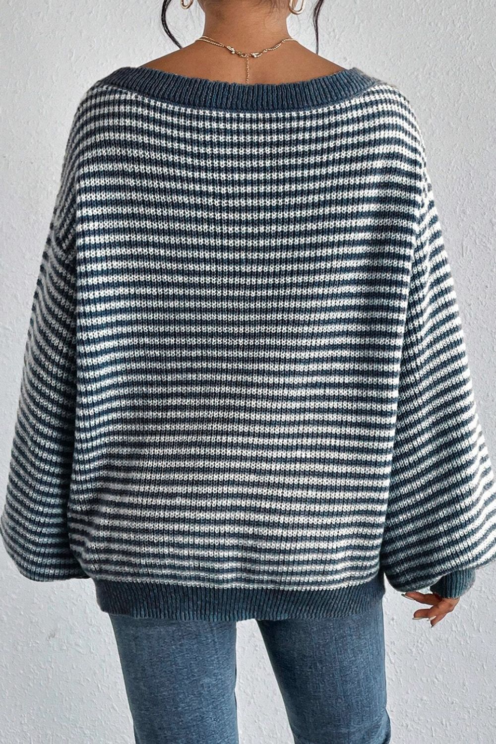 Striped Boat Neck Sweater