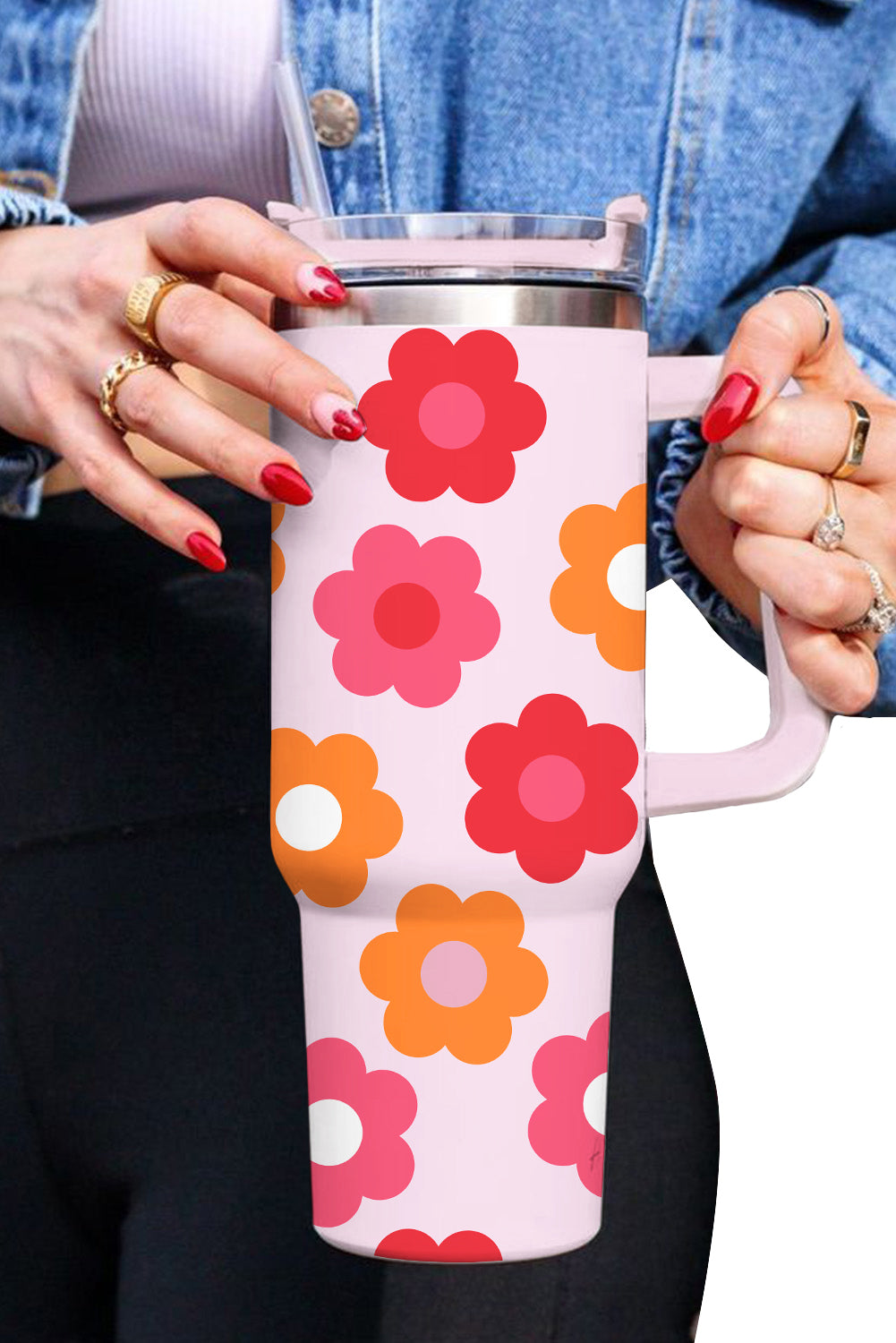 Flower Print Tumbler 40oz