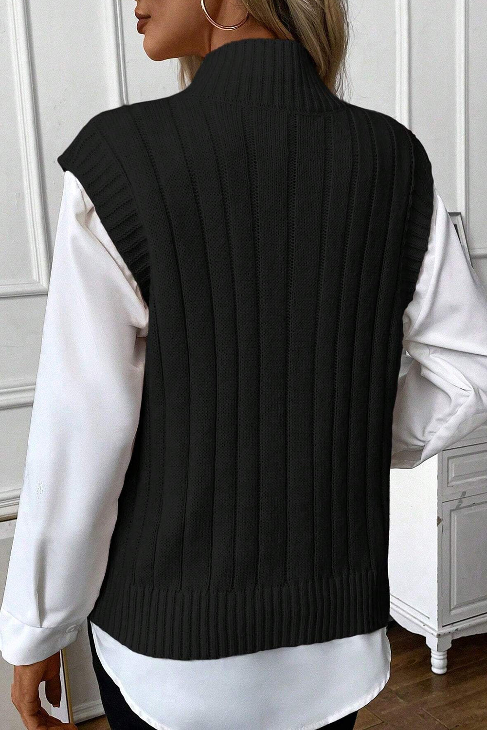 Cable-Knit Sweater Vest