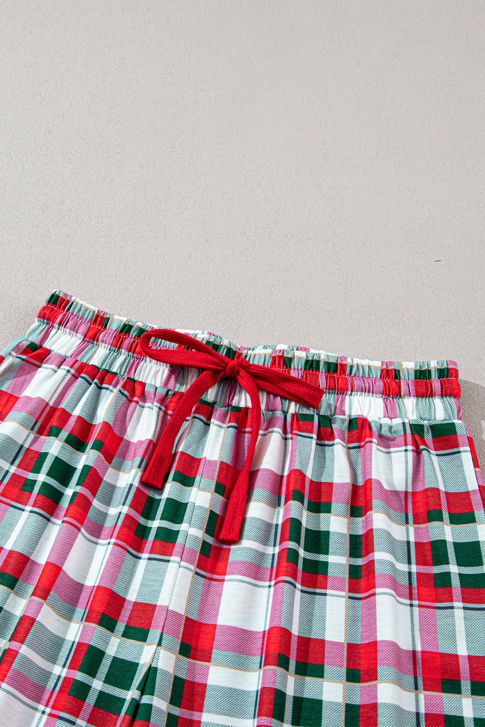 Merry Christmas Top & Plaid Pants Set