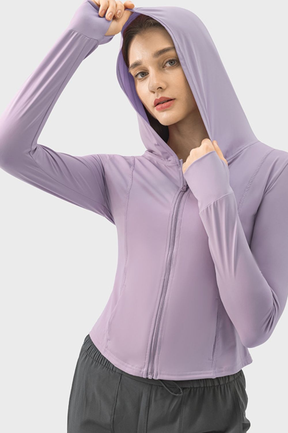 Zip-Up Hooded Active Jacket