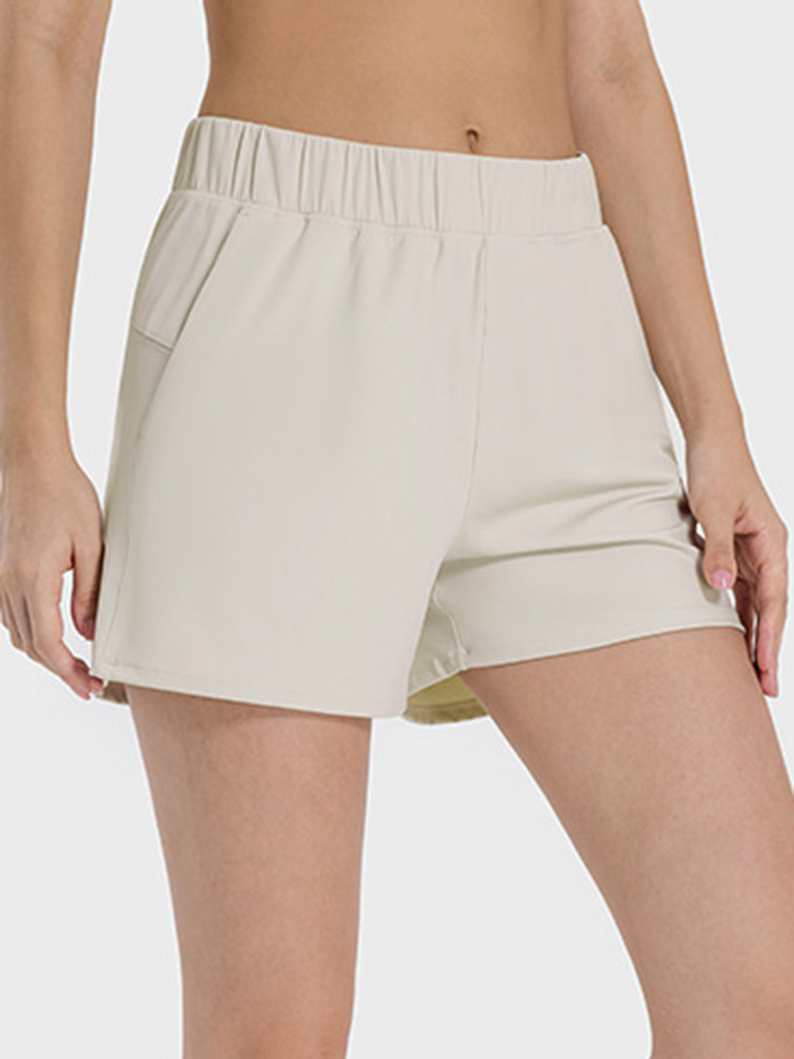 Elastic Waist Flowy Active Shorts