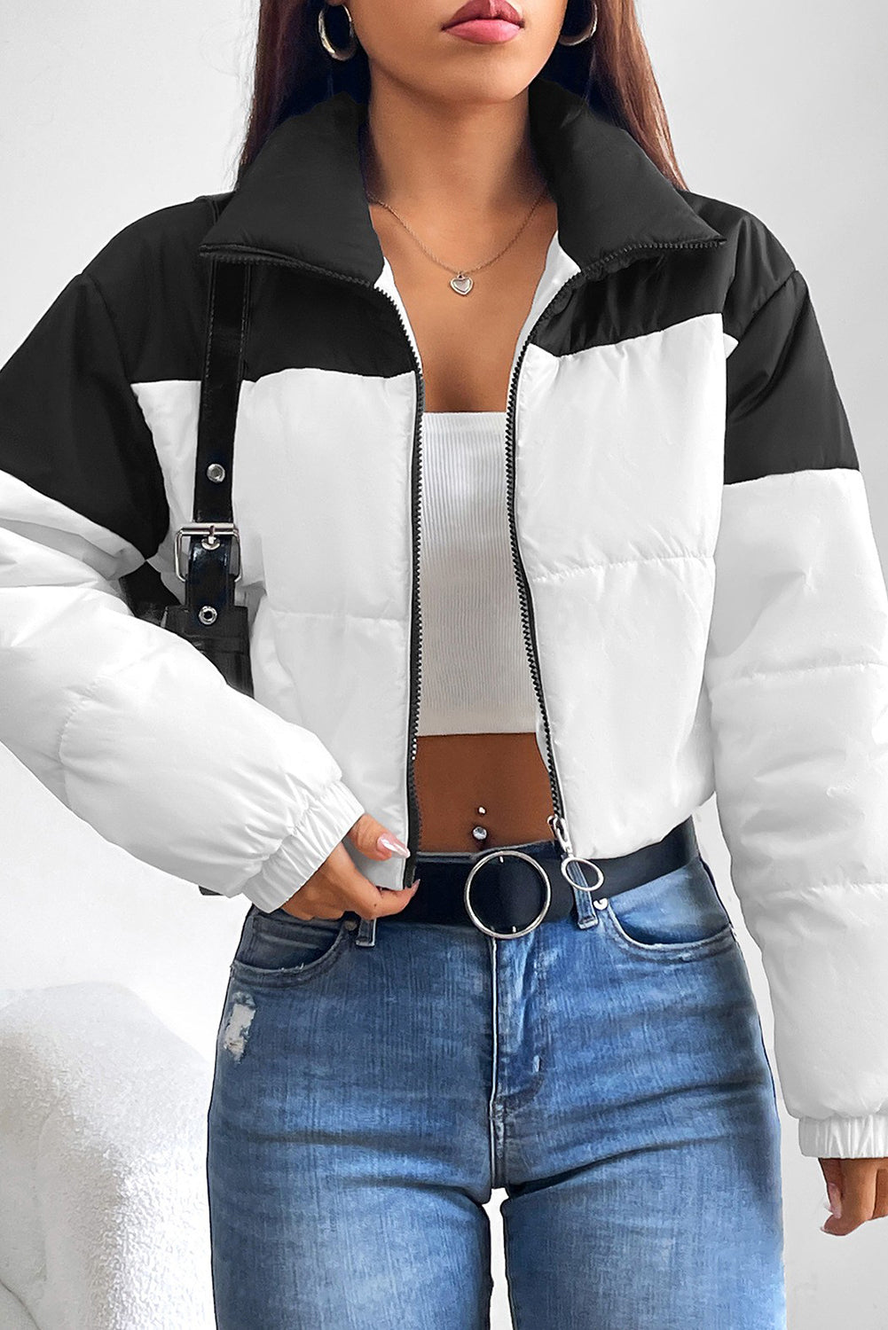 Colorblock Puffer Jacket