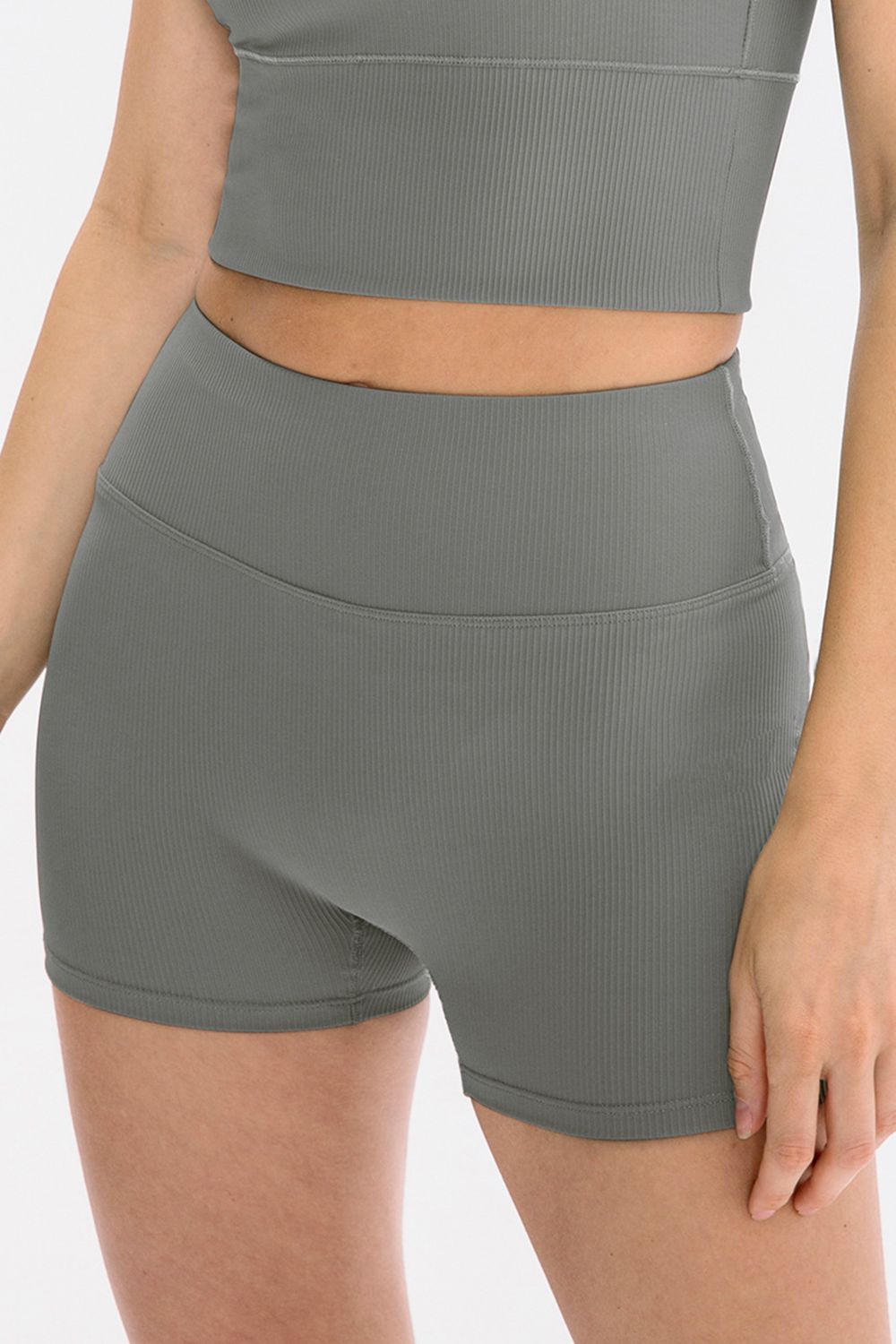 Wide Waistband Active Shorts