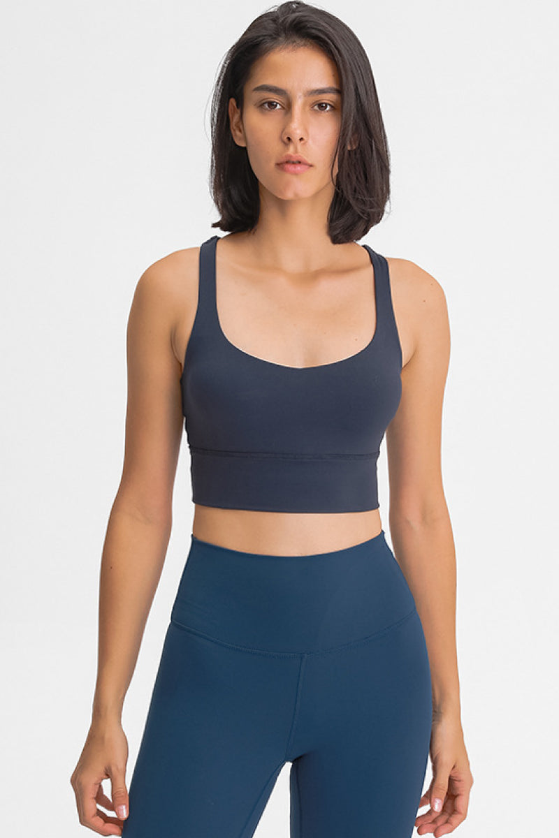 Double-Strap Crisscross Sports Bra