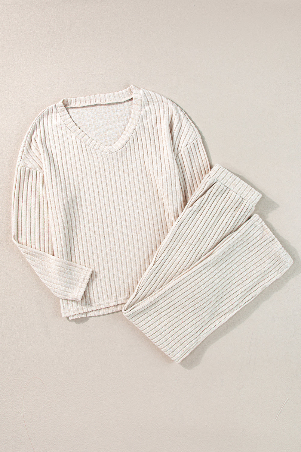 Ribbed Knit Slouchy Two-Piece Set