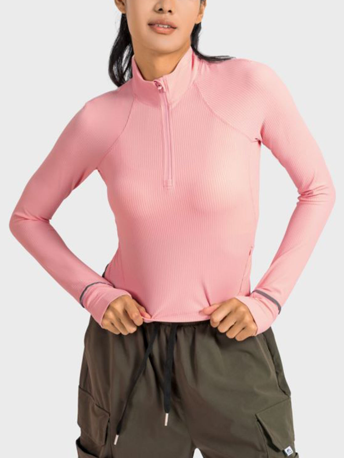 Mock Neck Half-Zip Sport Top