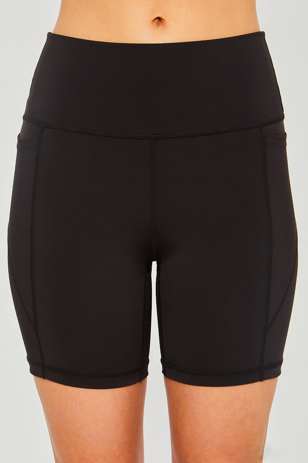 High Waist Seam Active Shorts