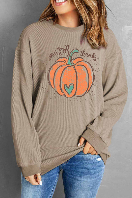 Pumpkin Graphic Crewneck Sweatshirt