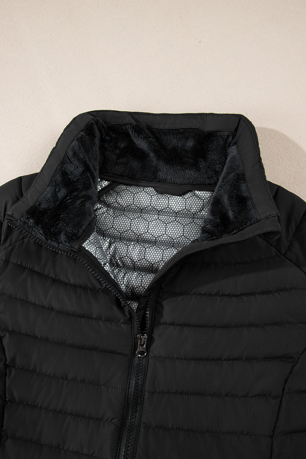 Quilted Zip-Up Puffer Jacket