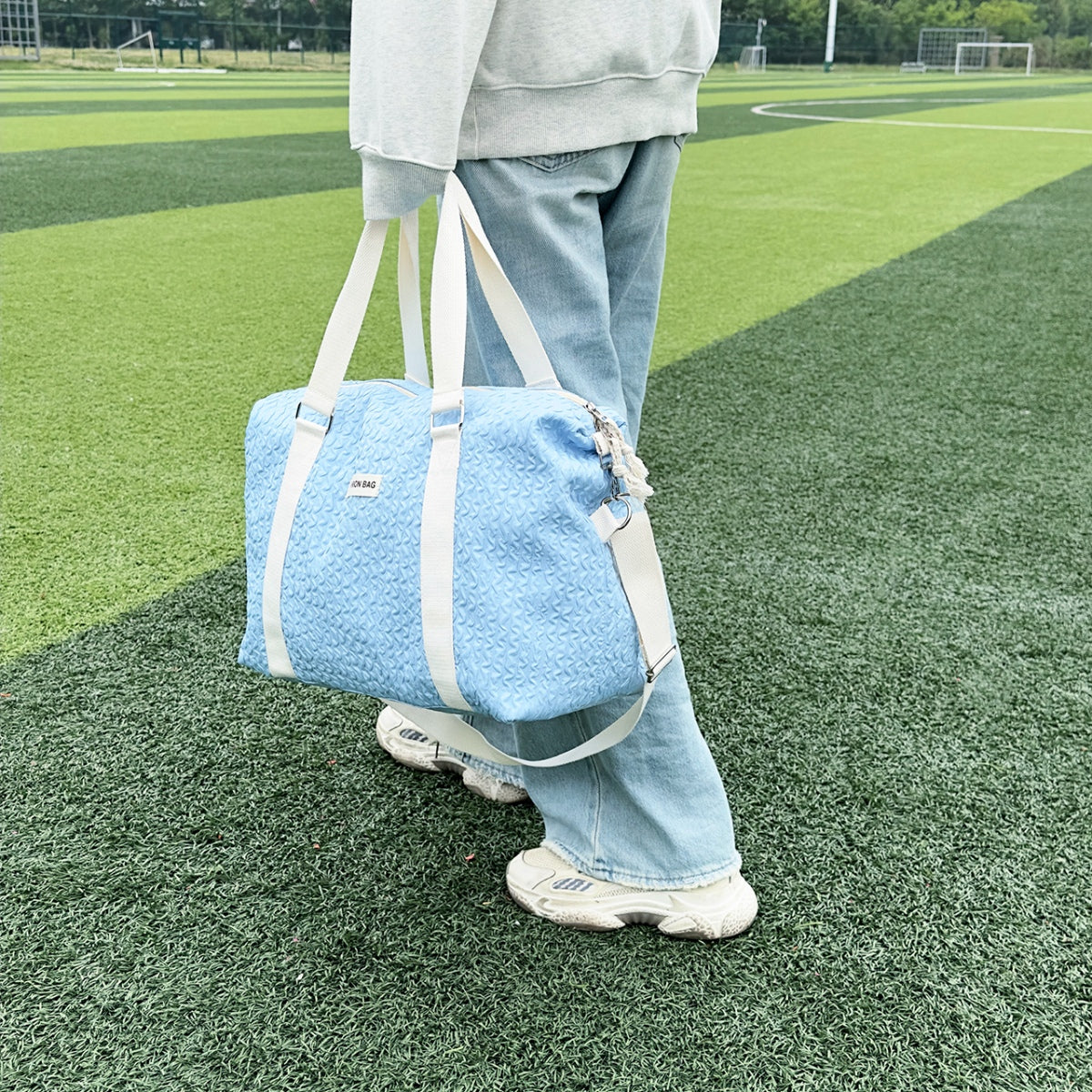 Textured Nylon Duffel Bag