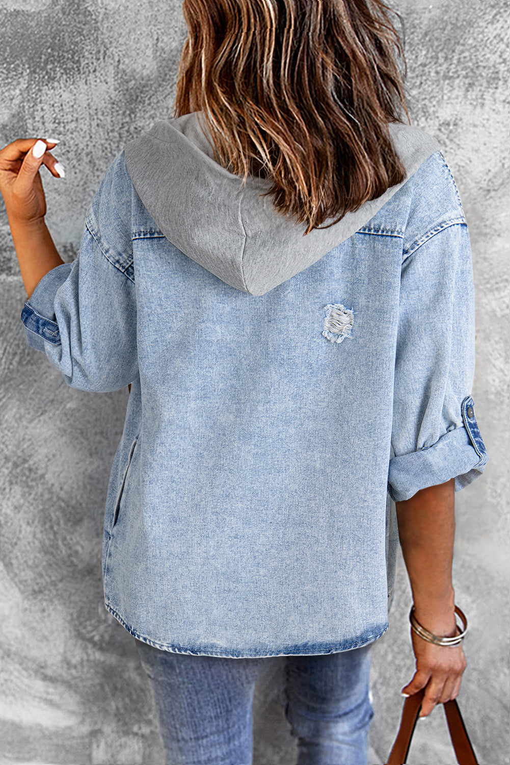 Oversized Hooded Denim Jacket