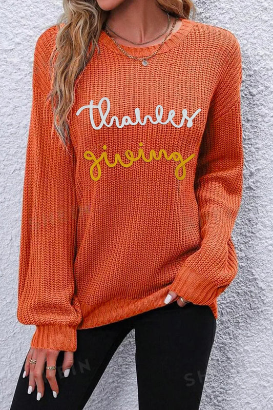 Thanksgiving Cursive Sweater