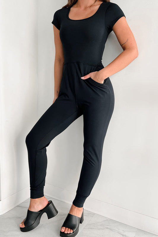 Short Sleeve Jogger Bottom Jumpsuit