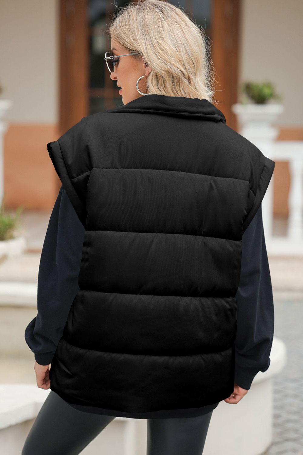 Zip-Up Puffer Vest w/ Pockets