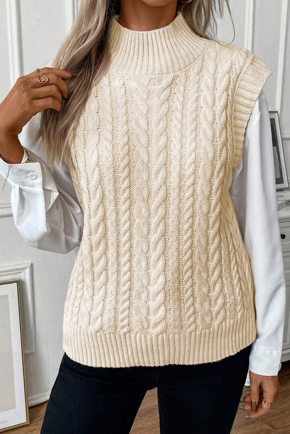 Cable-Knit Sweater Vest