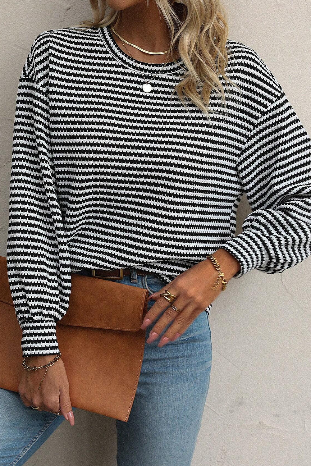 Stripe Long Sleeve Top