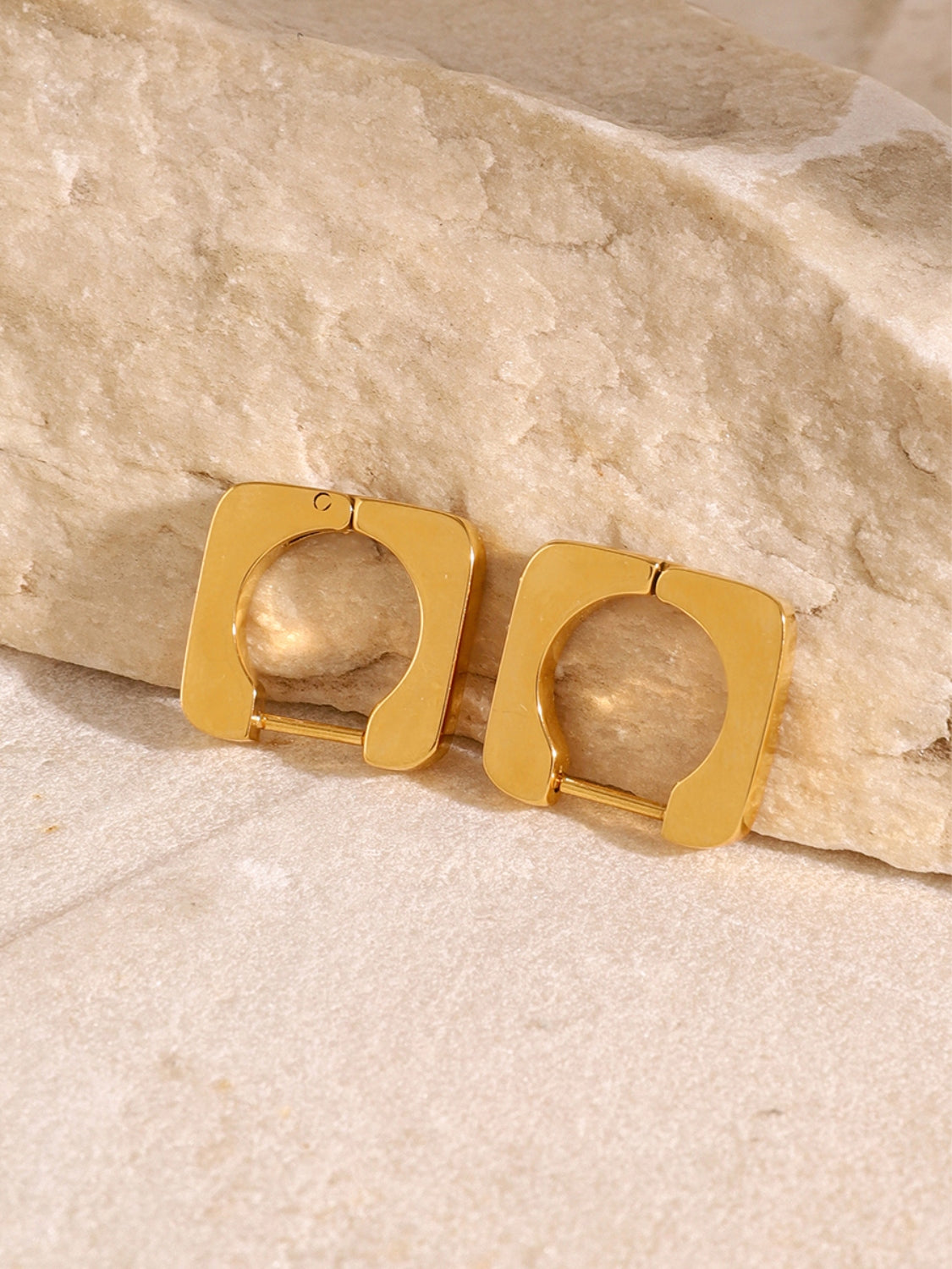 18K Gold-Plated Square Earrings