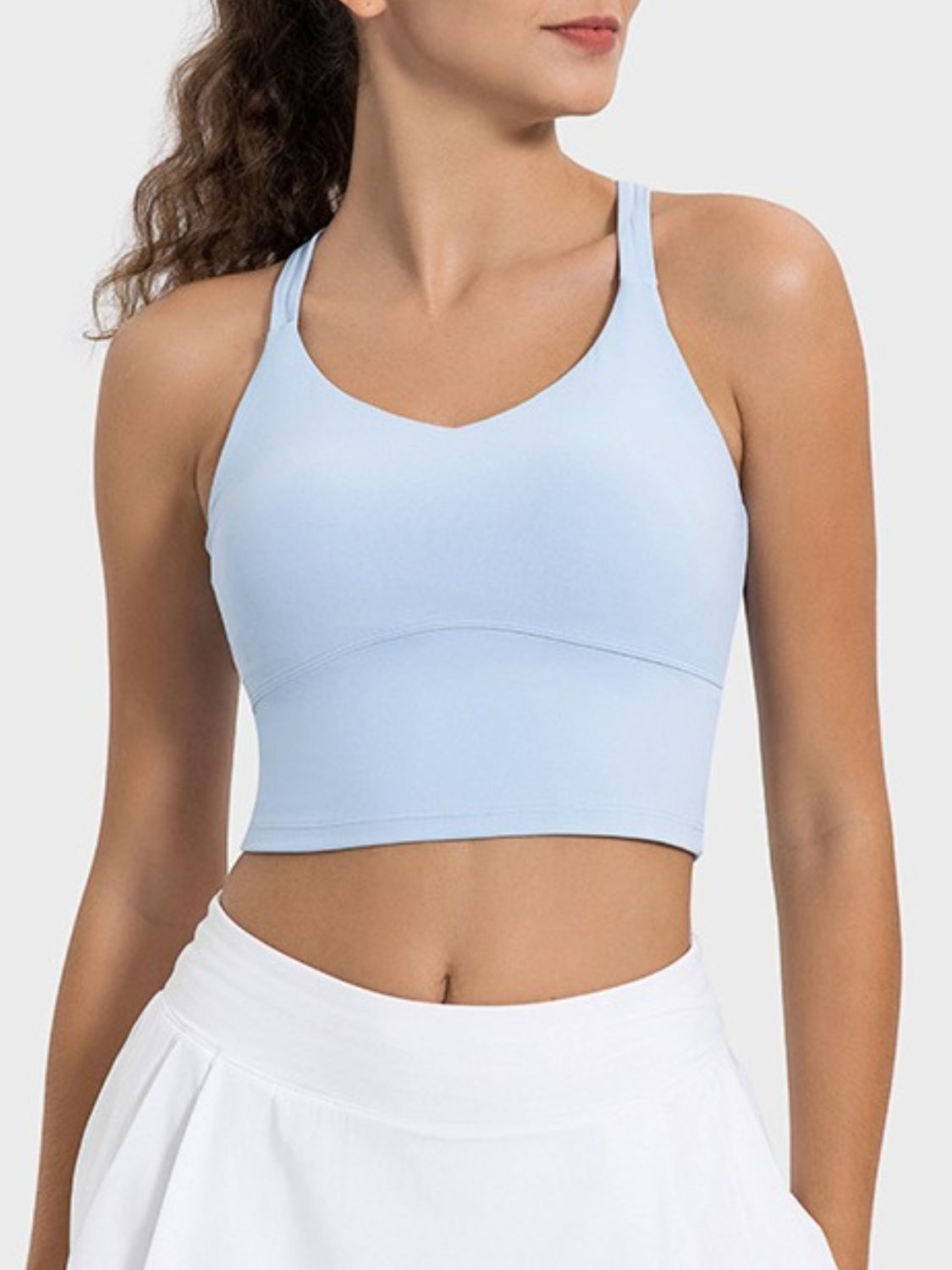 Crisscross Cropped Active Tank