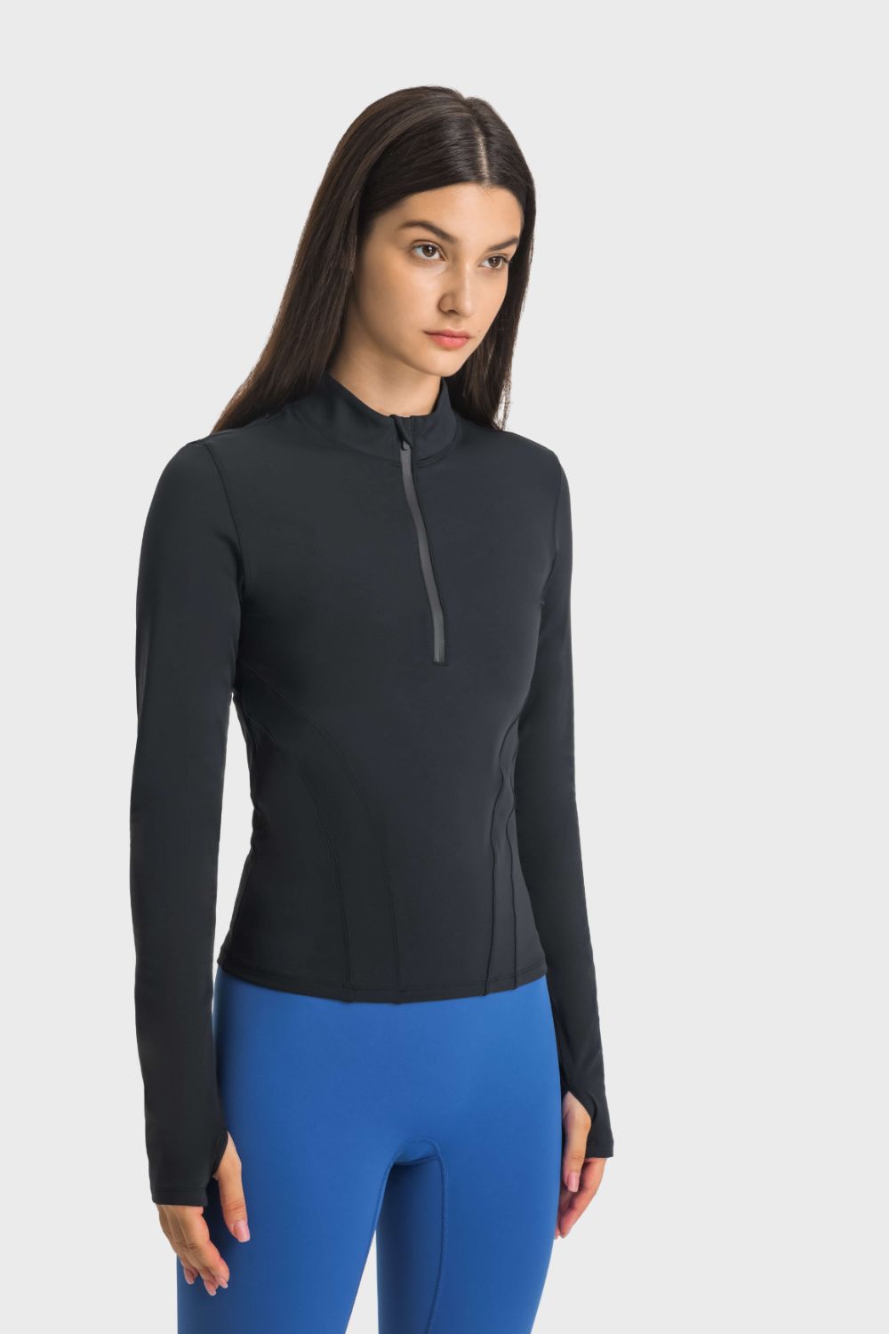 Half-Zip Long Sleeve Active Top