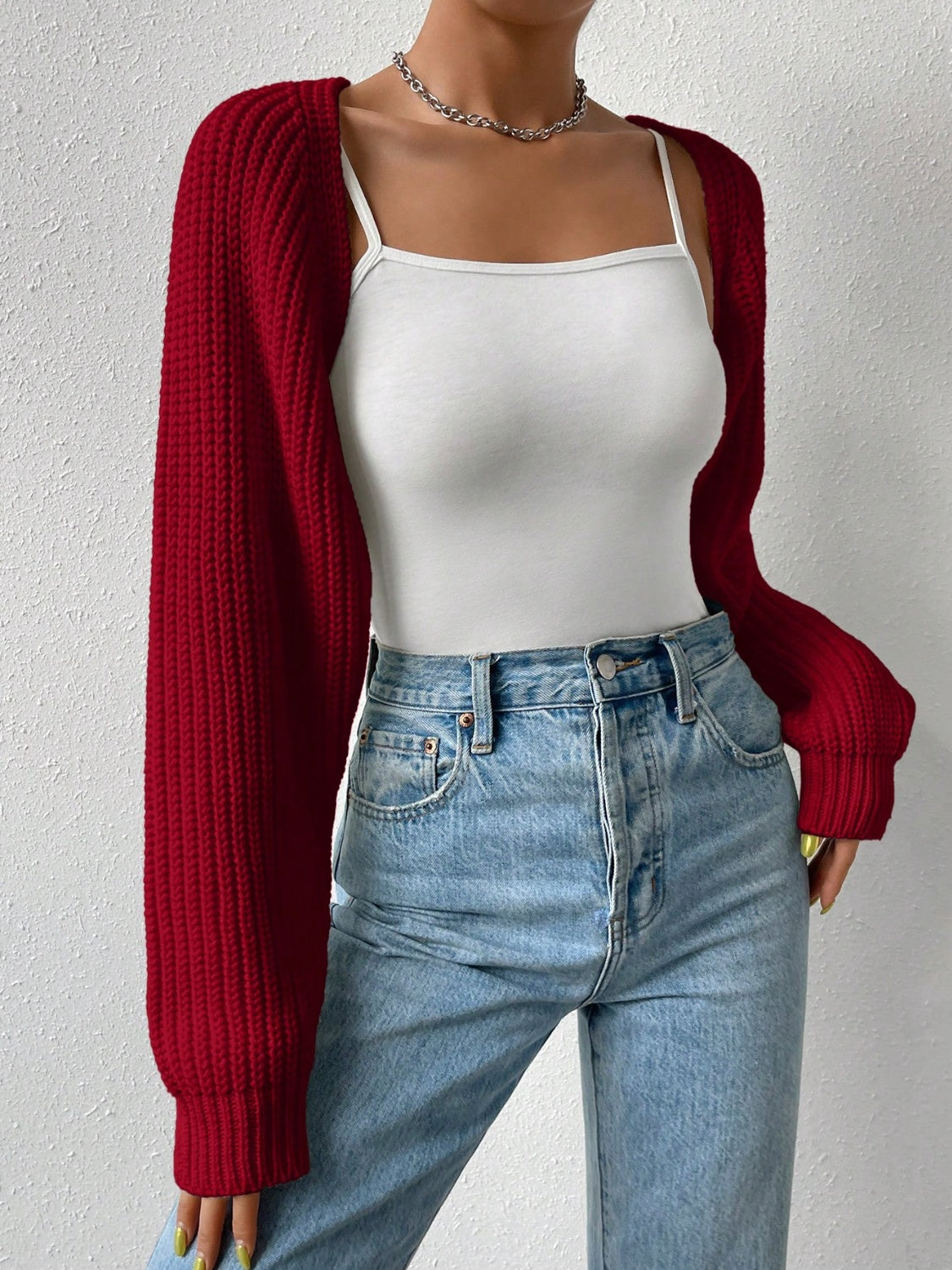 Honey Open Front Cropped Cardigan