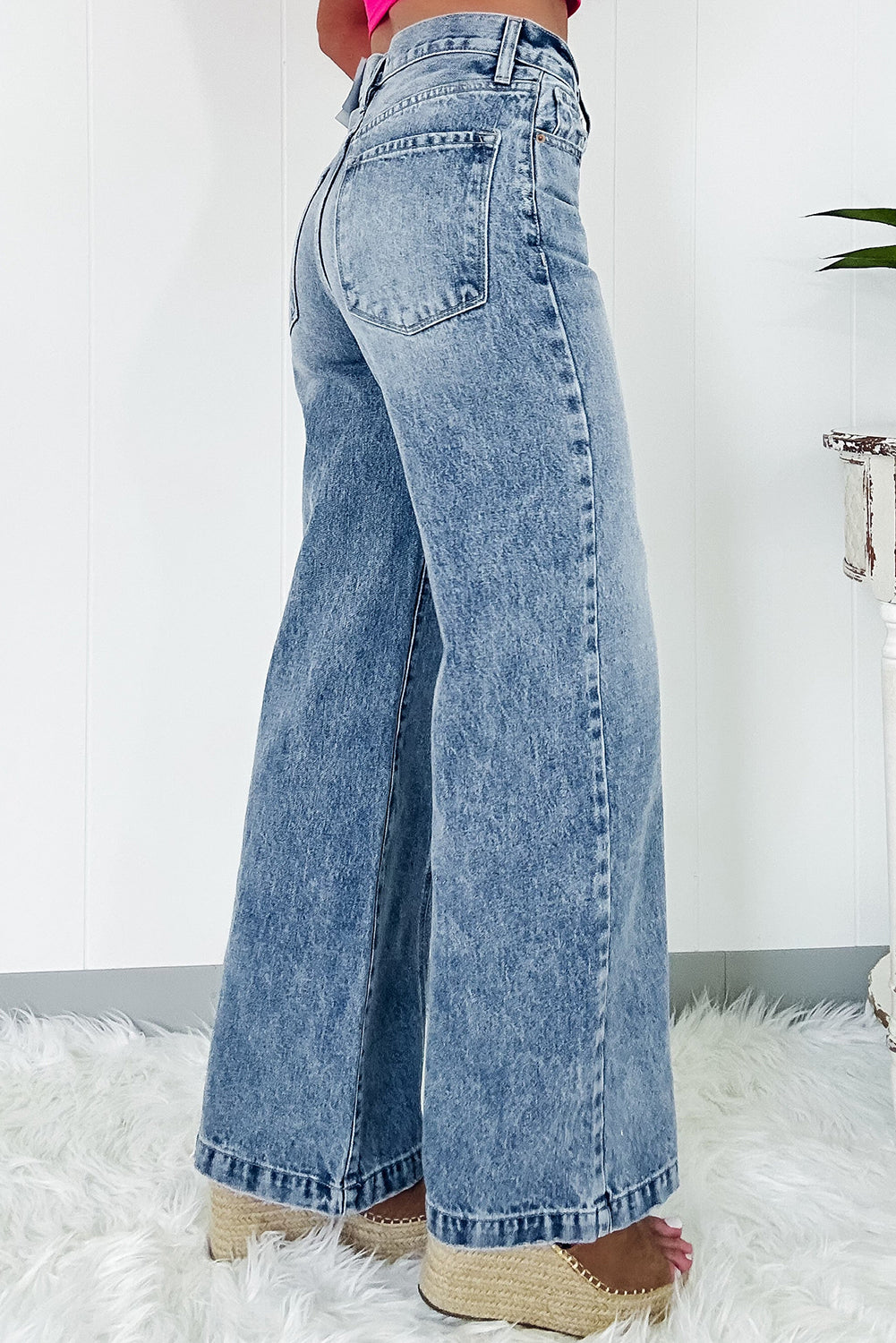 Wide Leg High Waist Jeans