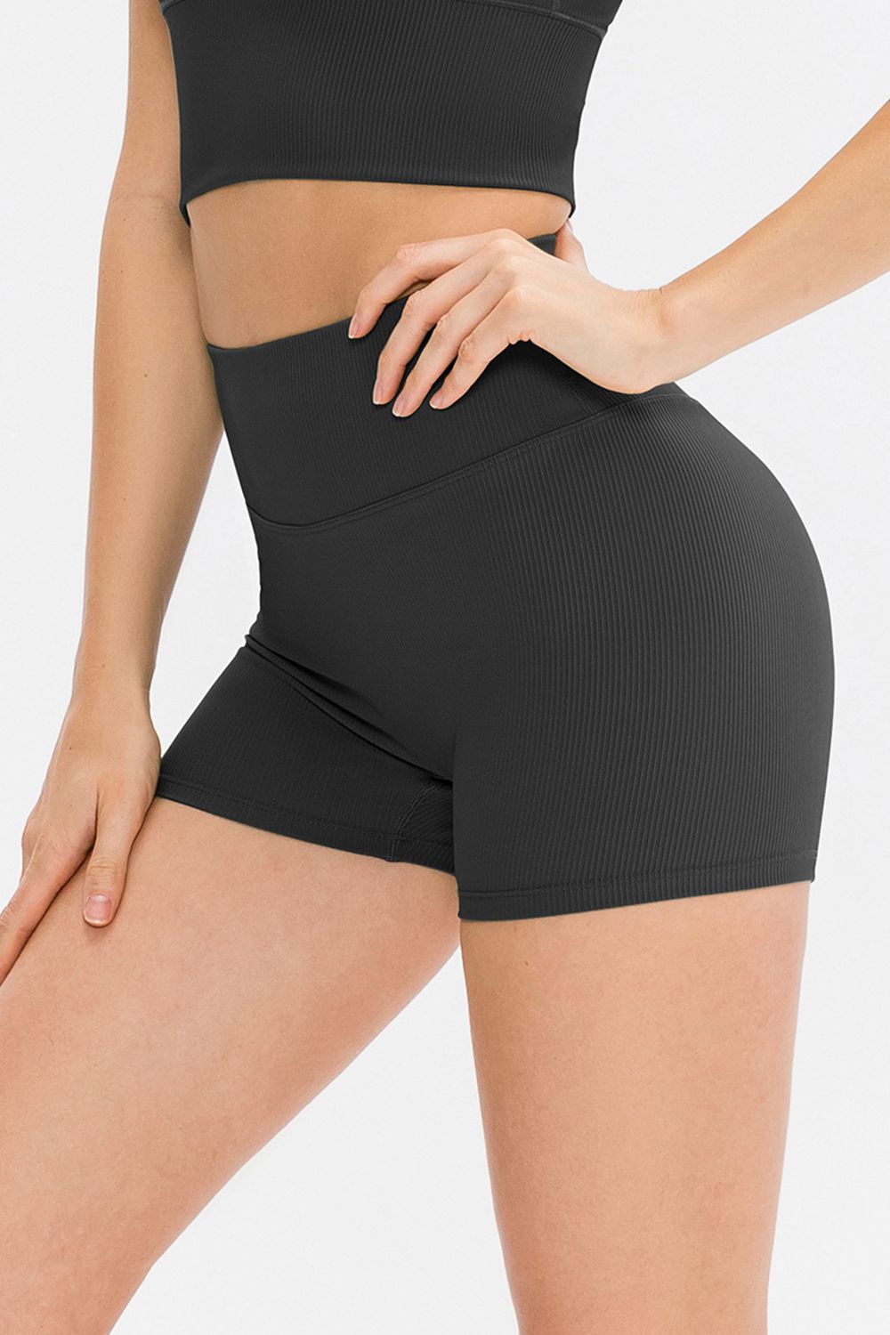 Wide Waistband Active Shorts