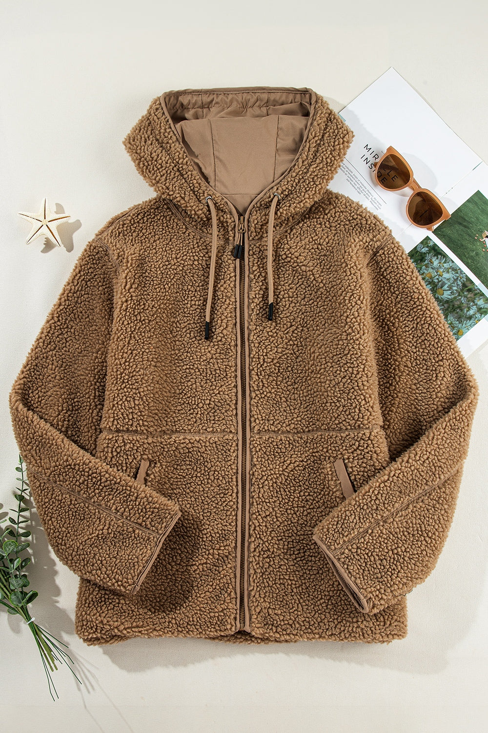 Fleece Zip-Up Hooded Jacket