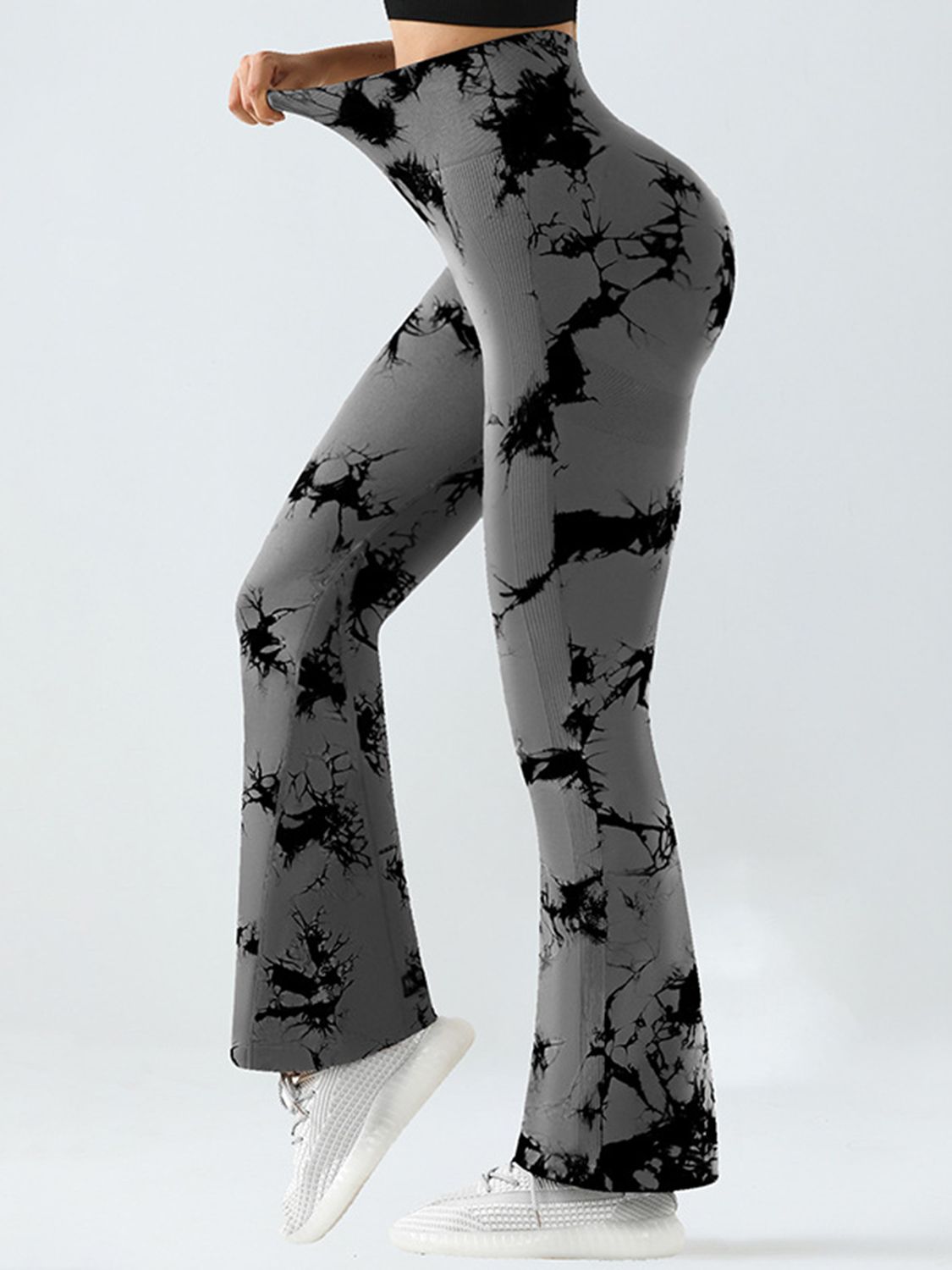 Tie-Dye High Waist Flare Active Leggings