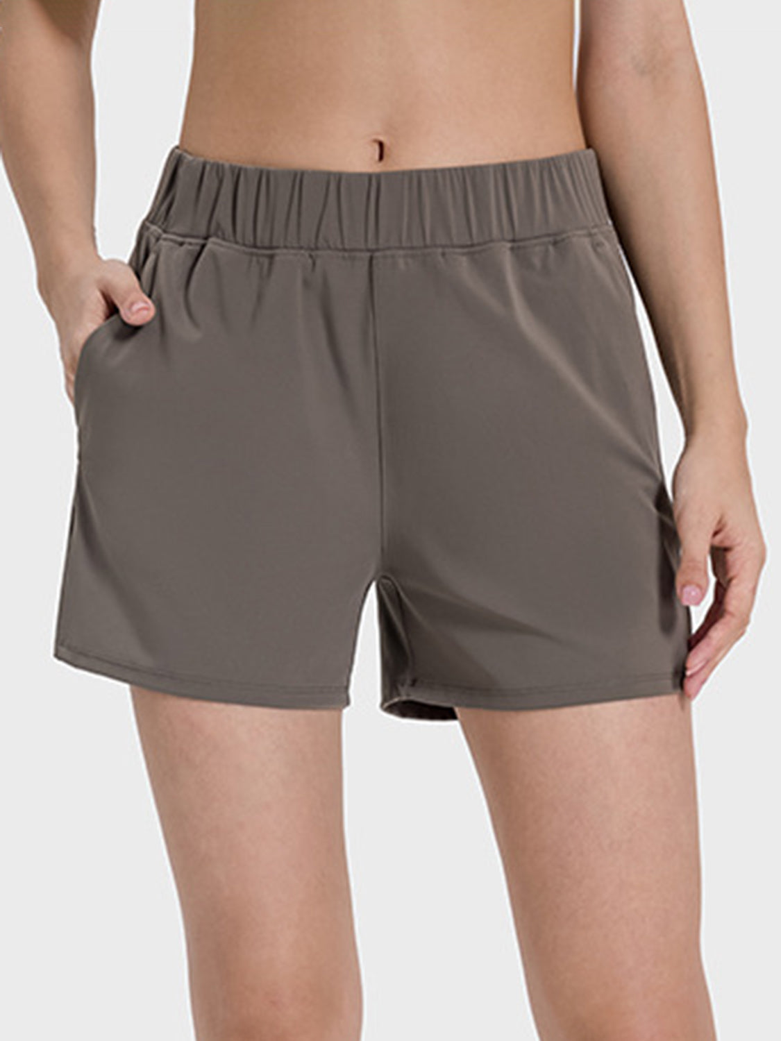 Elastic Waist Flowy Active Shorts