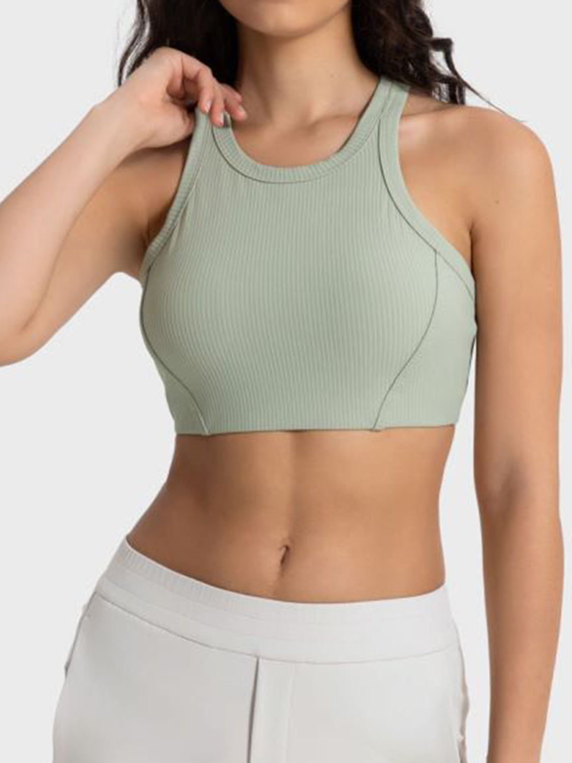 Wide Strap Cropped Active Tank