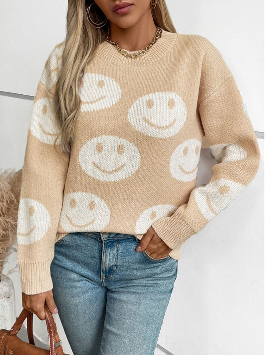 Happy Round Neck Sweater