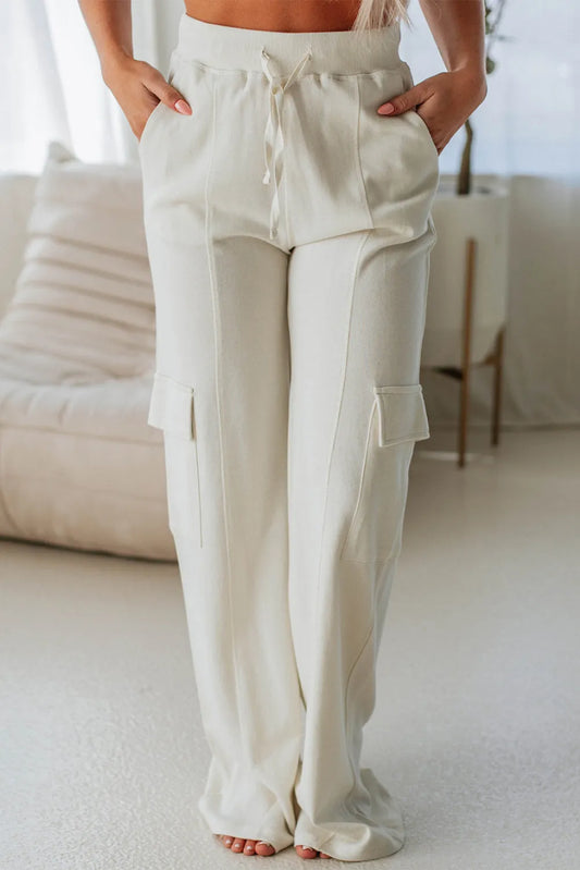 Drawstring High Waist Pants