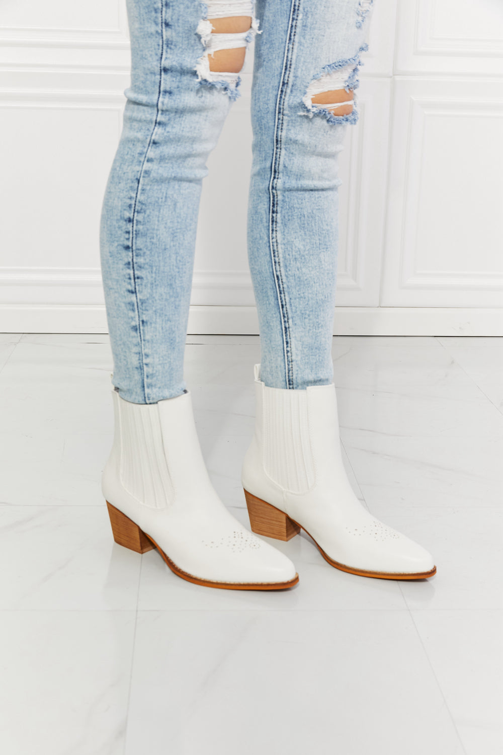 Stacked Heel Chelsea Boot