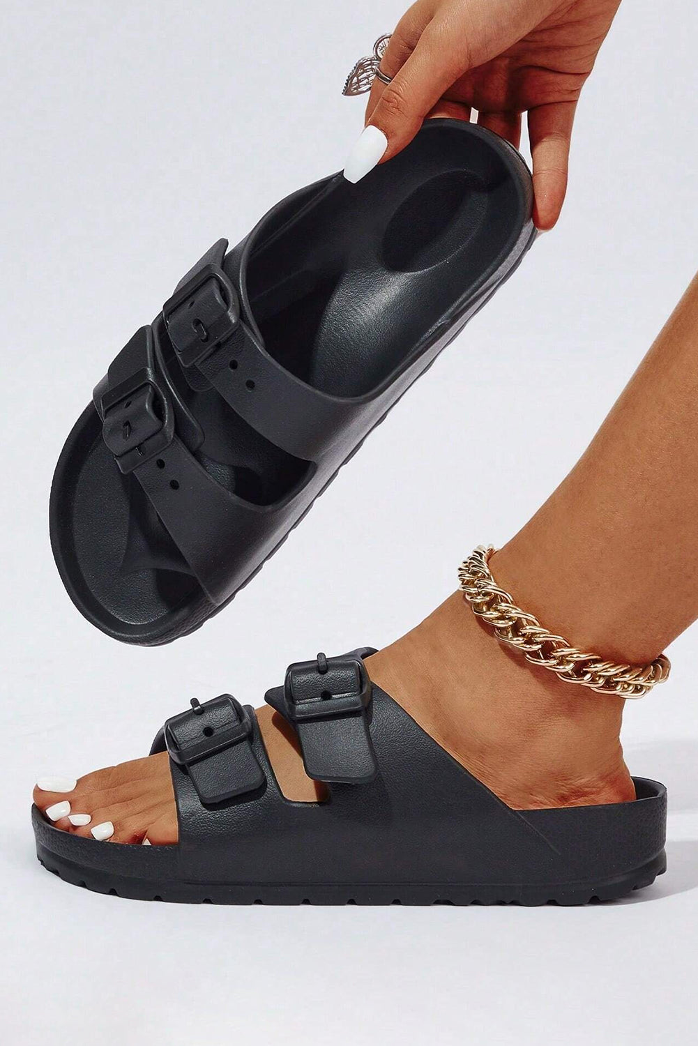 Double-Buckle EVA Sandals