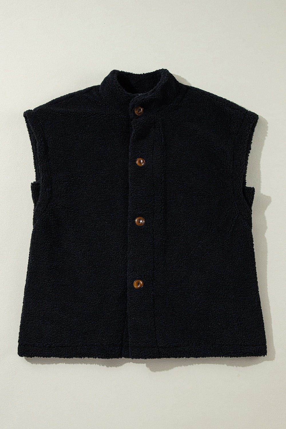 Fuzzy Mock Neck Vest