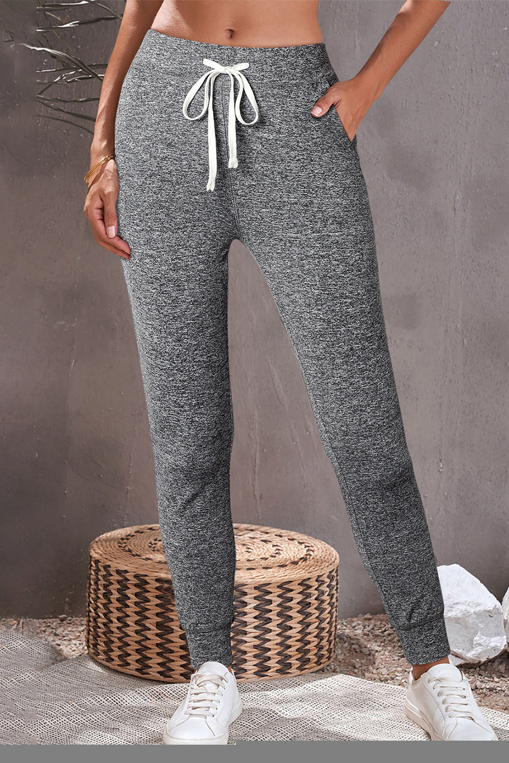 Drawstring Pocketed Joggers