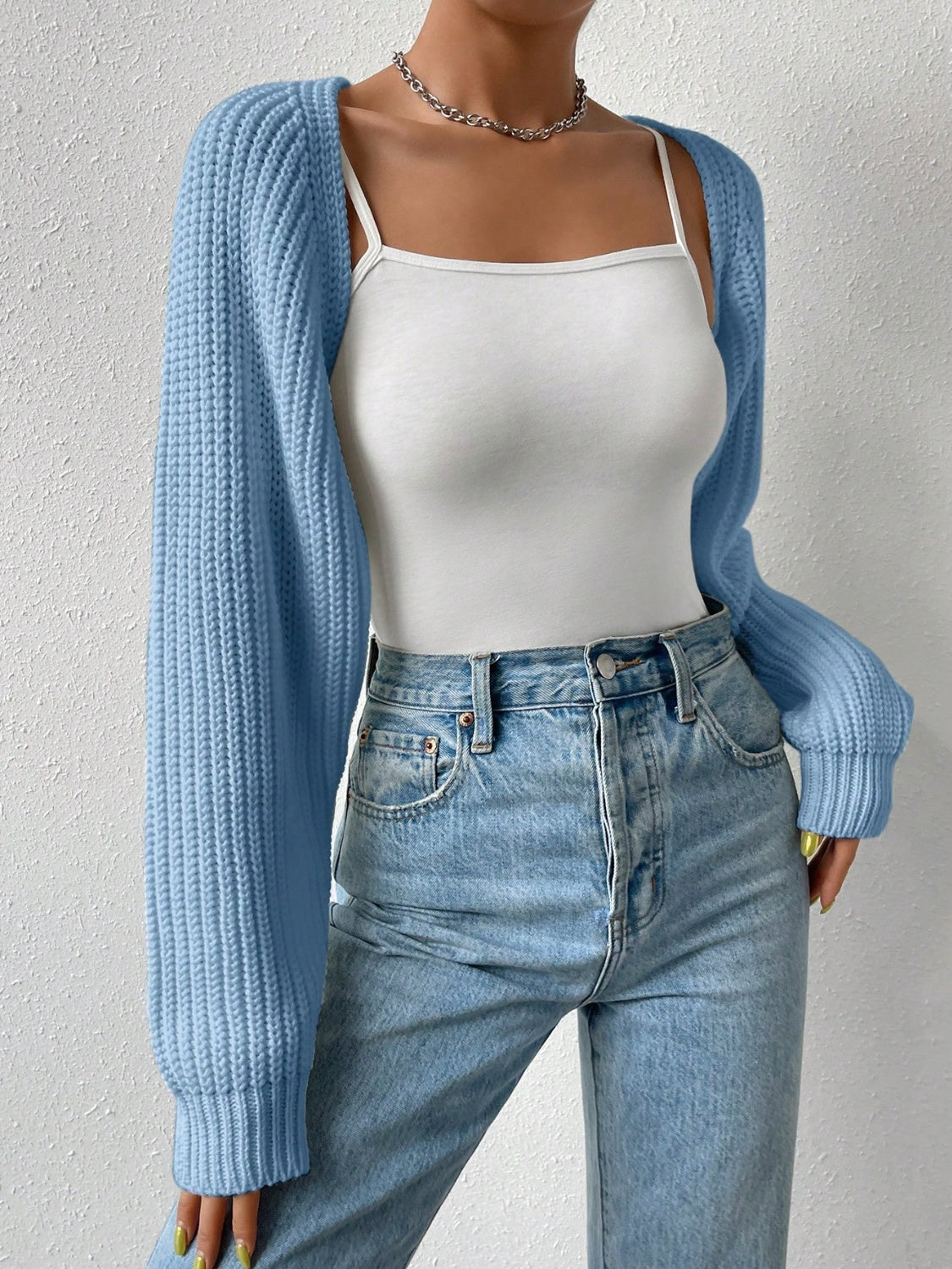 Honey Open Front Cropped Cardigan