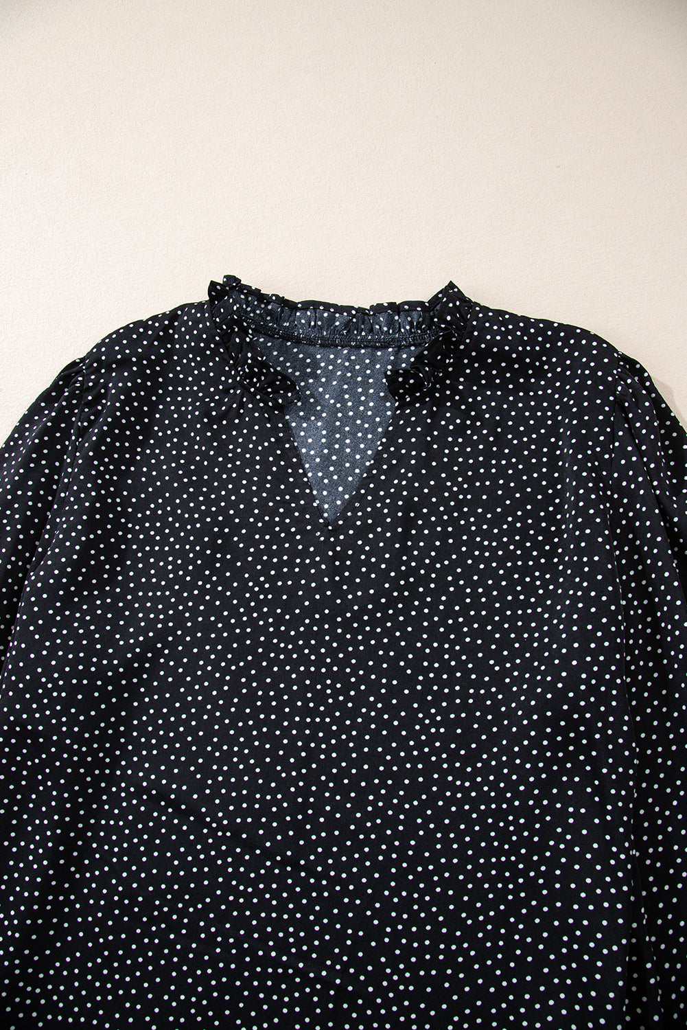 Plus Size Black Leopard Print Notch Blouse