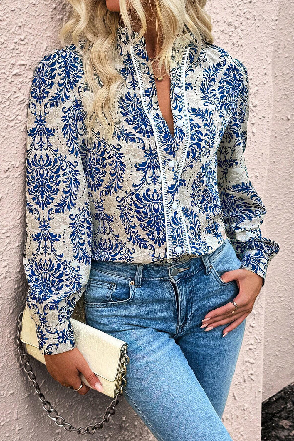 Bohemian Bishop Sleeve Lace Shirt