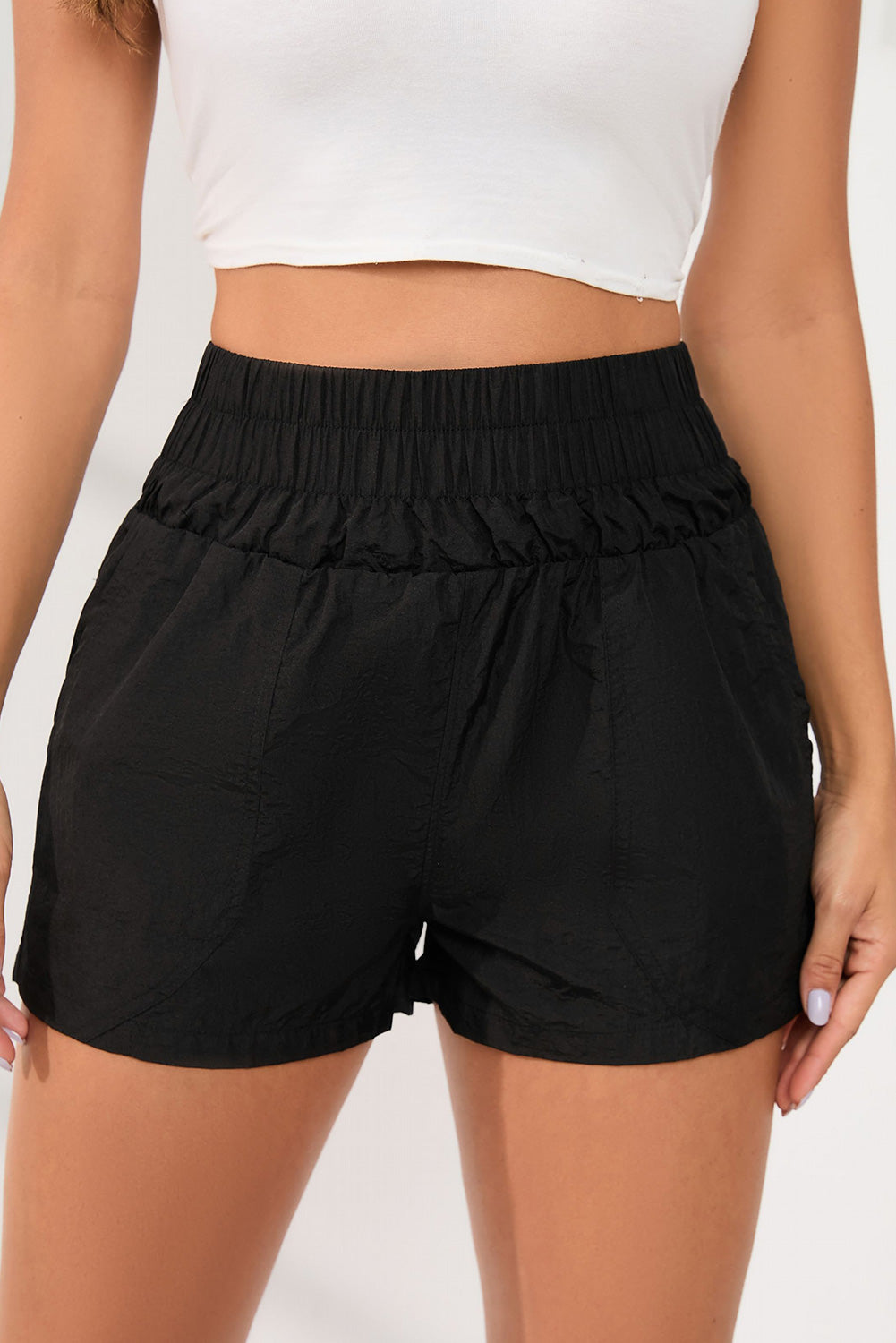 Elastic High Waist Shorts