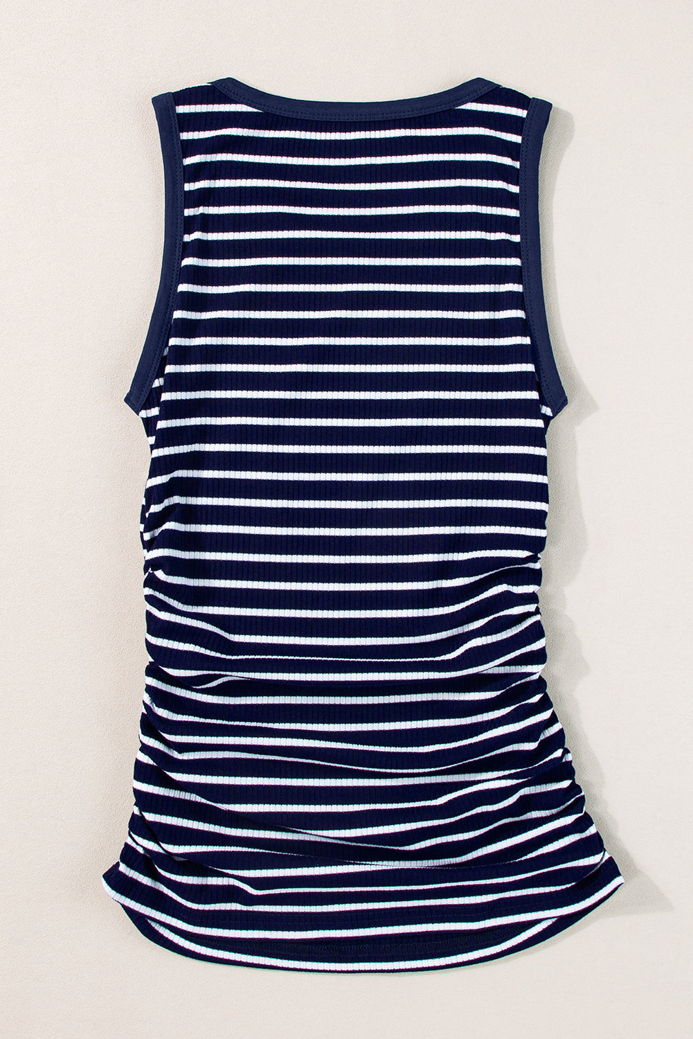 Blue Stripe Sleeveless Slim Top