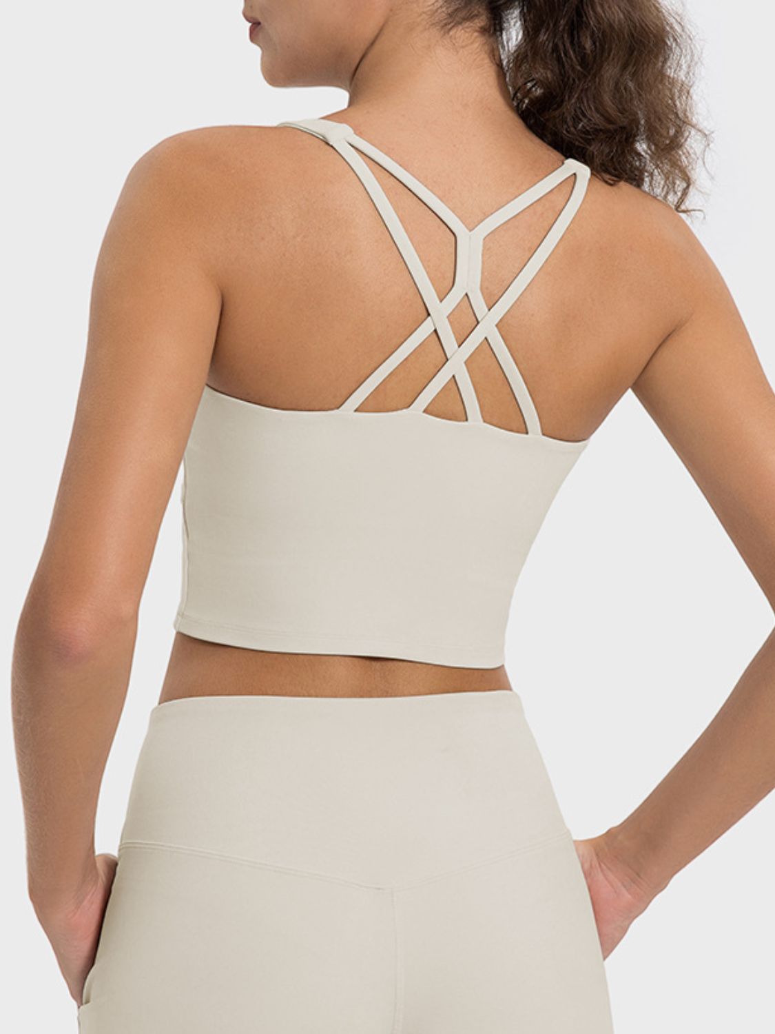 Crisscross Cropped Active Tank