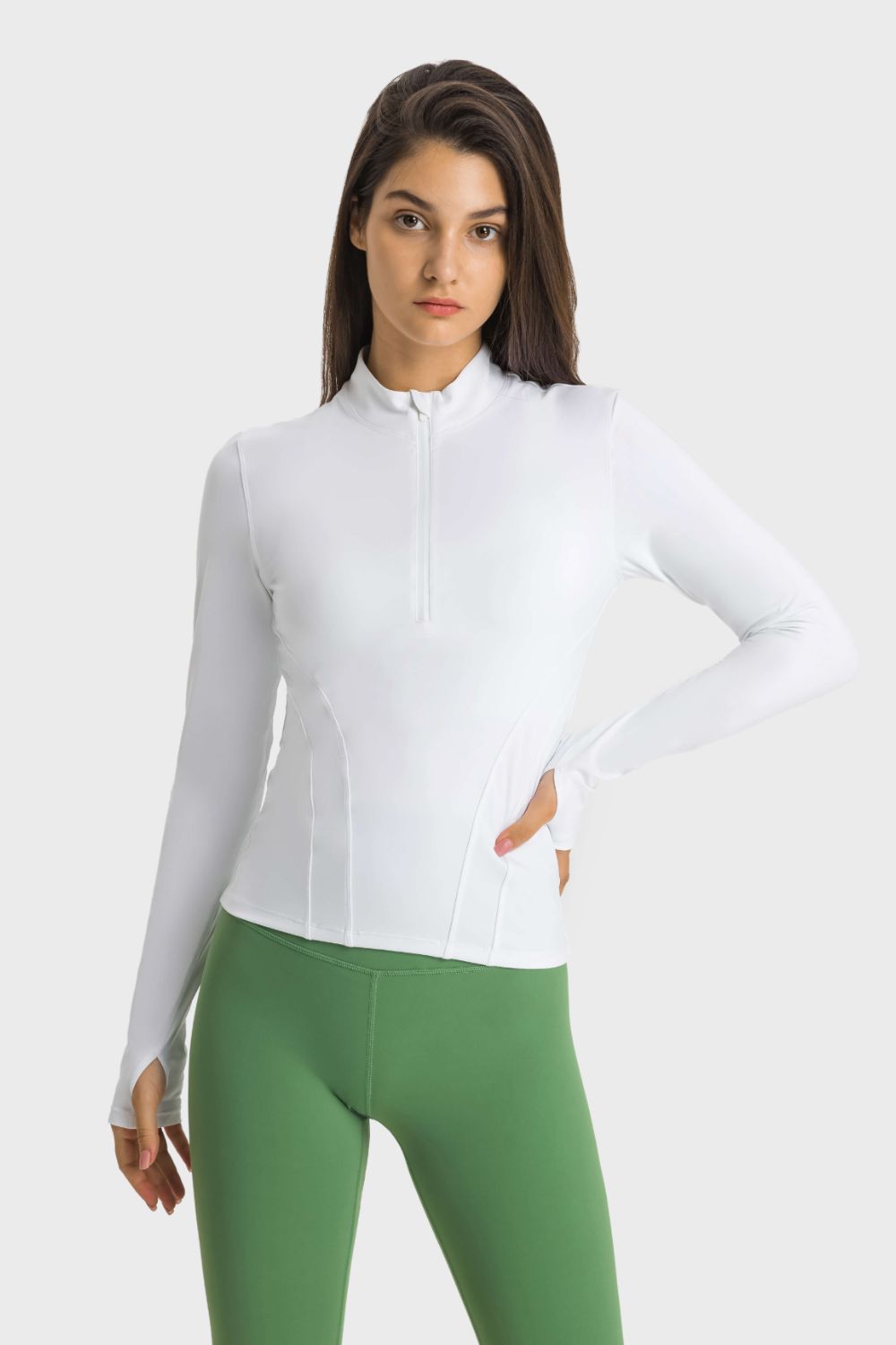 Half-Zip Long Sleeve Active Top