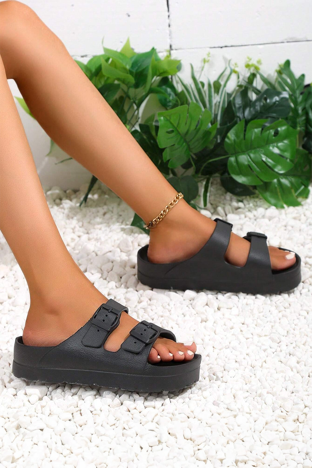 Double-Buckle EVA Sandals